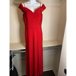 Red formal dress